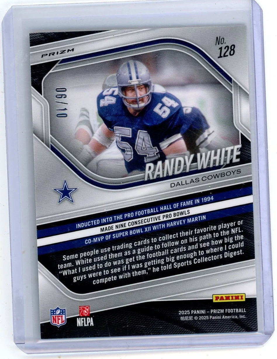 Randy White 2025 Panini Prizm Gold Choice Prizm #'d 06/10