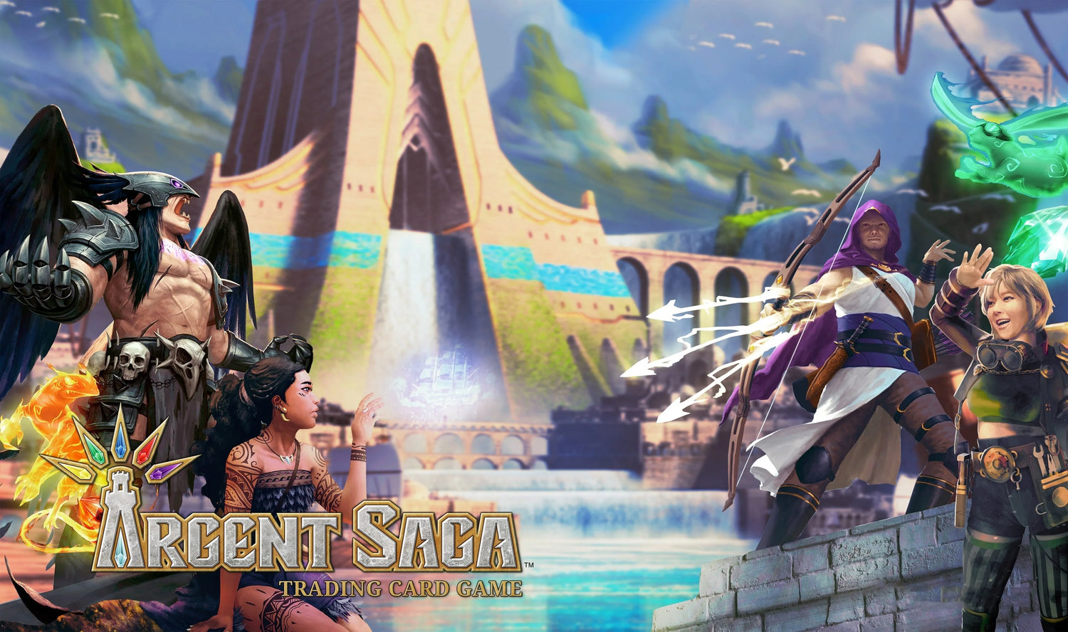 Argent Saga TCG Rubber Playmat - Argos Battle for Water Tower