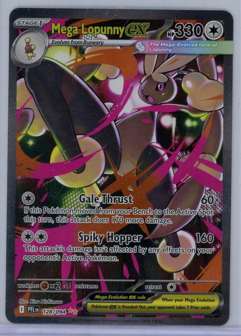 Mega Lopunny ex Pokémon Phantasmal Flames Special Illustration Rare #128/094