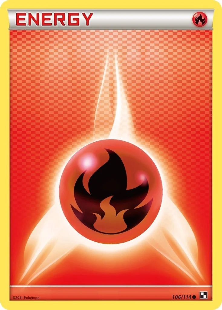 Fire Energy (106/114) (Black and White) (BLW)