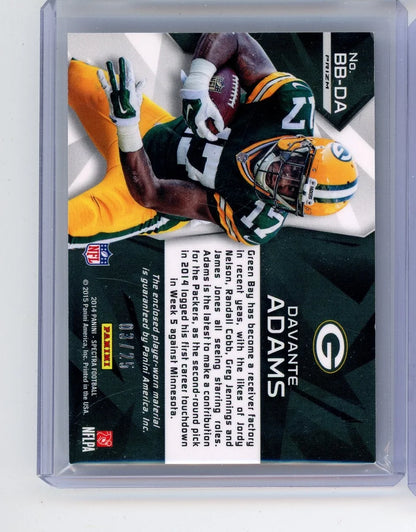 Davante Adams 2014 Panini Spectra Building Blocks gold prizm RC #'d 03/25