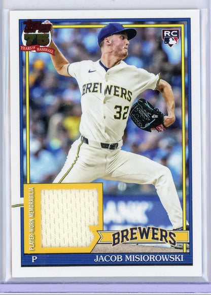 Jacob Misiorowski 2026 Topps Series 2 Player Worn Memorabilia #91R-JMI