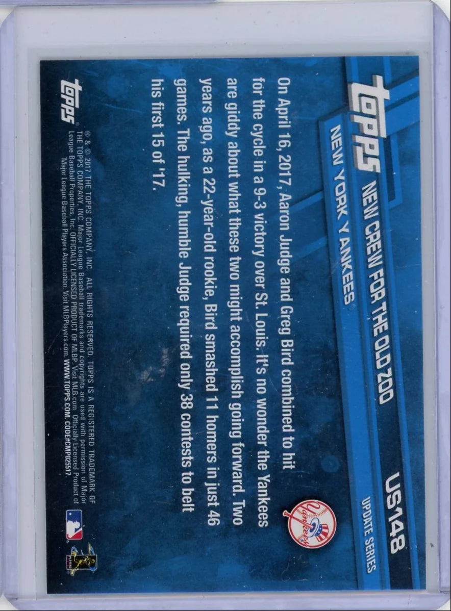 Aaron Judge/Greg Bird 2017 Topps Update "The Next Dynasty" #US148
