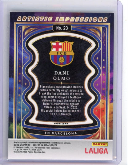 Dani Olmo 2025-26 Panini Select Artistic Impressions SP