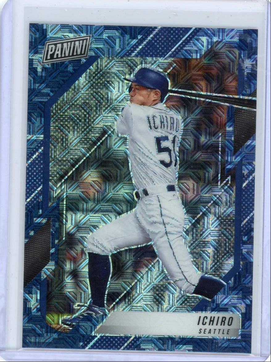Ichiro 2021 Panini VIP Blue Camo Prizm #'d 14/15