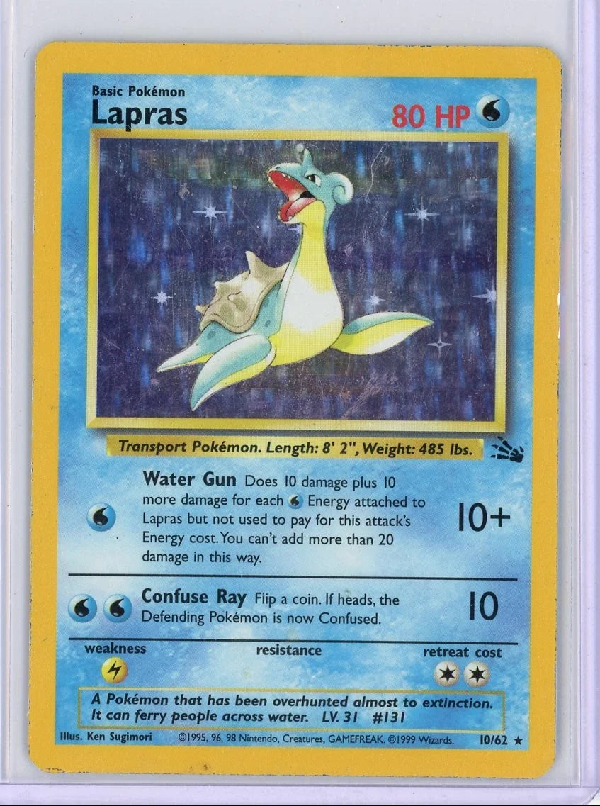 Lapras Pokémon Fossil Holo #10/62