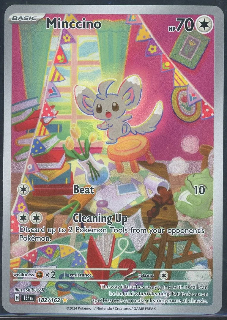 Minccino Pokémon Temporal Forces Illustration Rare #182/162