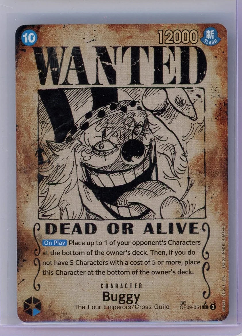 Buggy One Piece Emperors In The New World Wanted Poster (OP09-051)