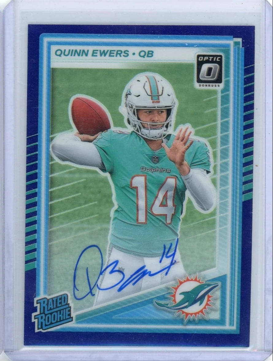 Quinn Ewers 2025 Panini Donruss Optic autograph purple prizm rc #'d 48/50