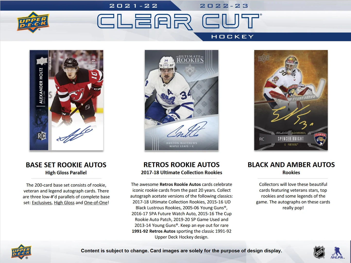 2022-23 Upper Deck Clear Cut Hockey Hobby Box