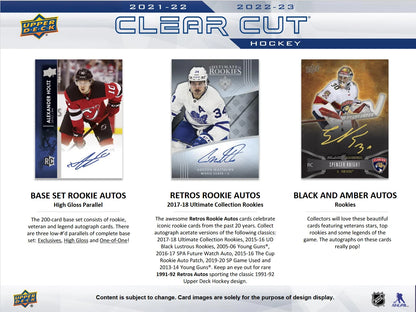 2022-23 Upper Deck Clear Cut Hockey Hobby Box