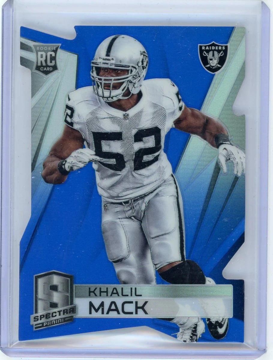 Khalil Mack 2014 Panini Spectra Blue Prizm Die-Cut RC #'d 08/25