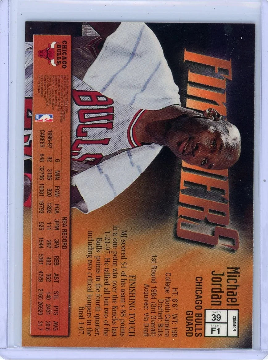 Michael Jordan 1997 Topps Finest Finishers (With Coating)