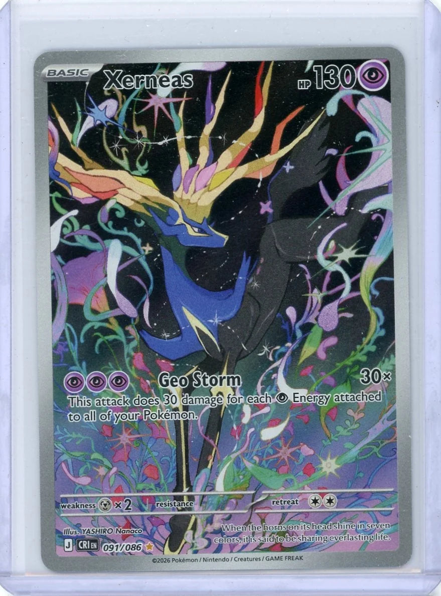Xerneas 2026 Pokemon Chaos Rising Illustration rare #091/086