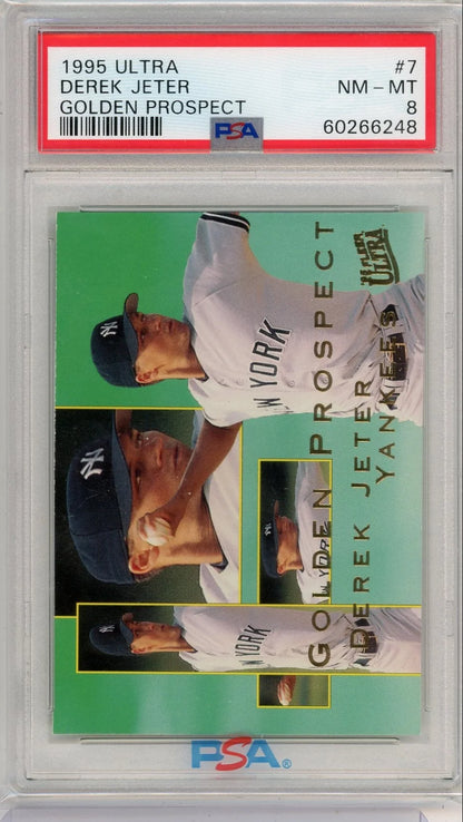 Derek Jeter 1995 Fleer Ultra Golden Prospect PSA 8