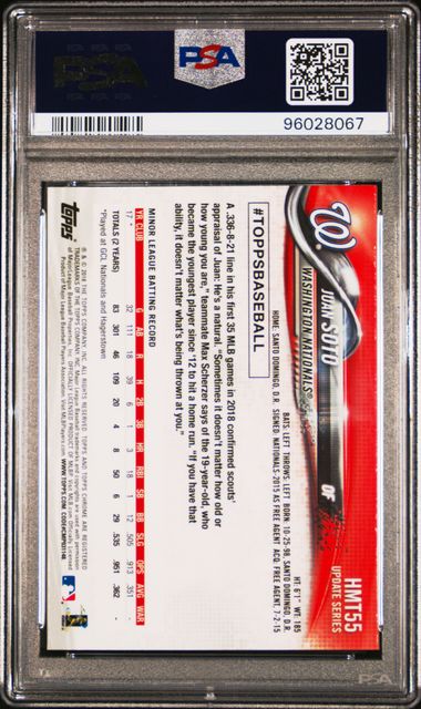 Juan Soto 2018 Topps Chrome Update Rookie Card PSA 10