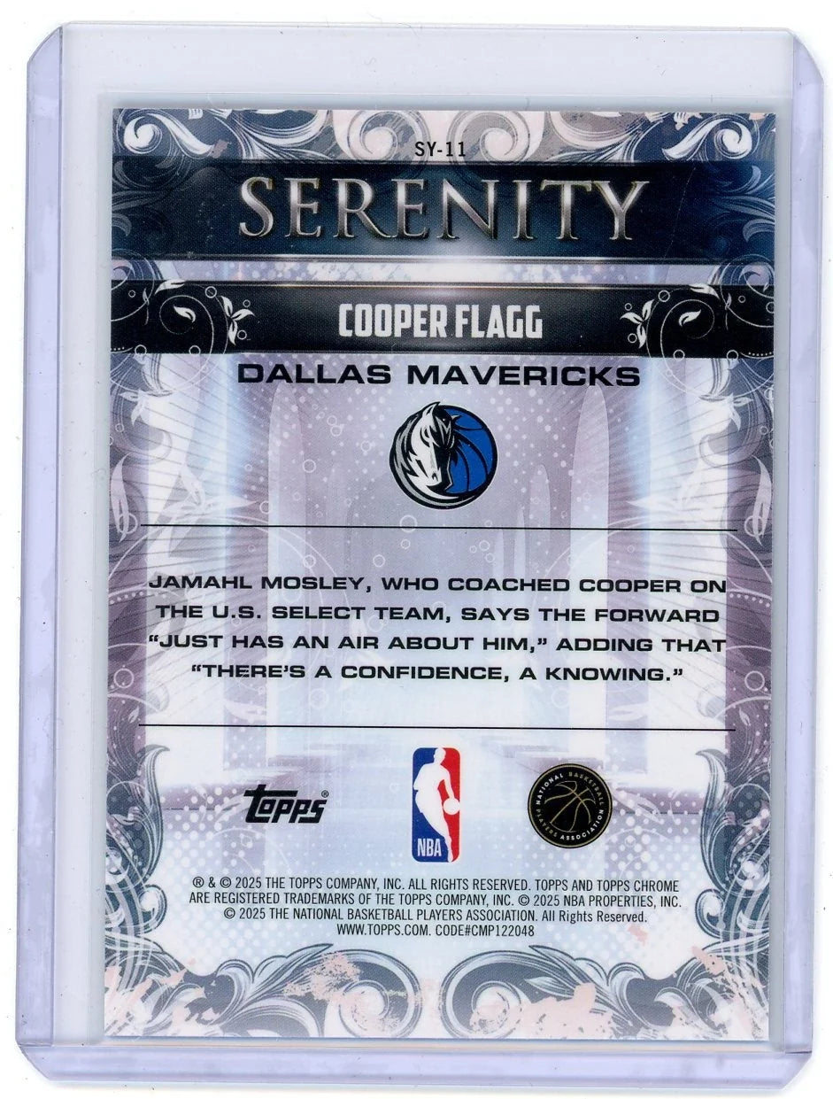Cooper Flagg 2025-26 Topps Chrome Serenity RC