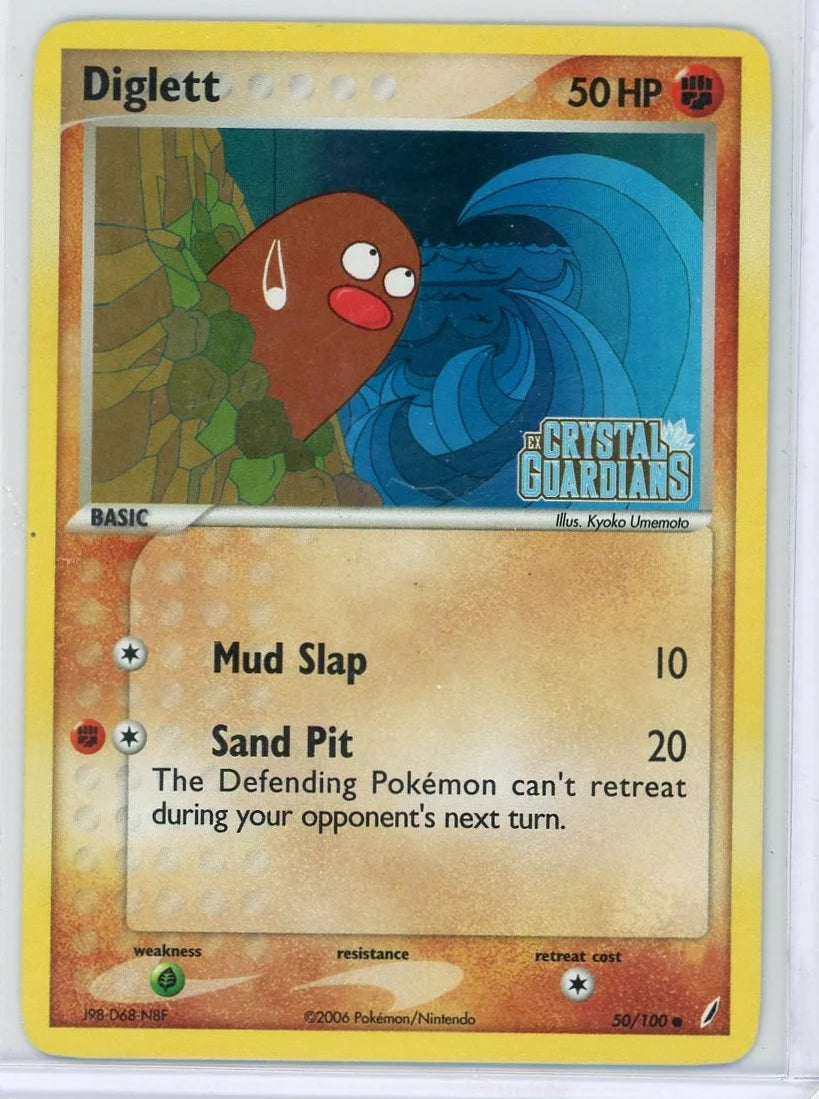 Diglett Pokémon EX Crystal Guardians Reverse Holo #50/100 (LP)