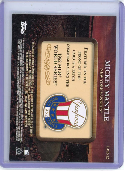 Mickey Mantle 2009 Topps '52 World Series Commemorative Patch