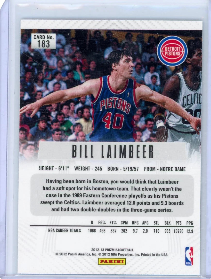 Bill Laimbeer 2012-13 Panini Prizm Silver