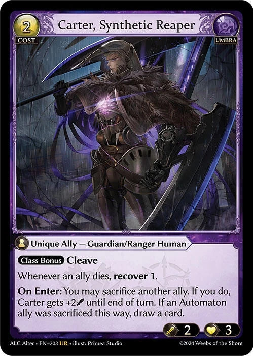 Carter, Synthetic Reaper (203) (Alchemical Revolution Alter Edition) (ALC Alter)