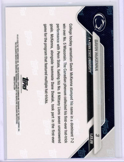 Gavin McKenna 1st Hat-Trick Topps #3