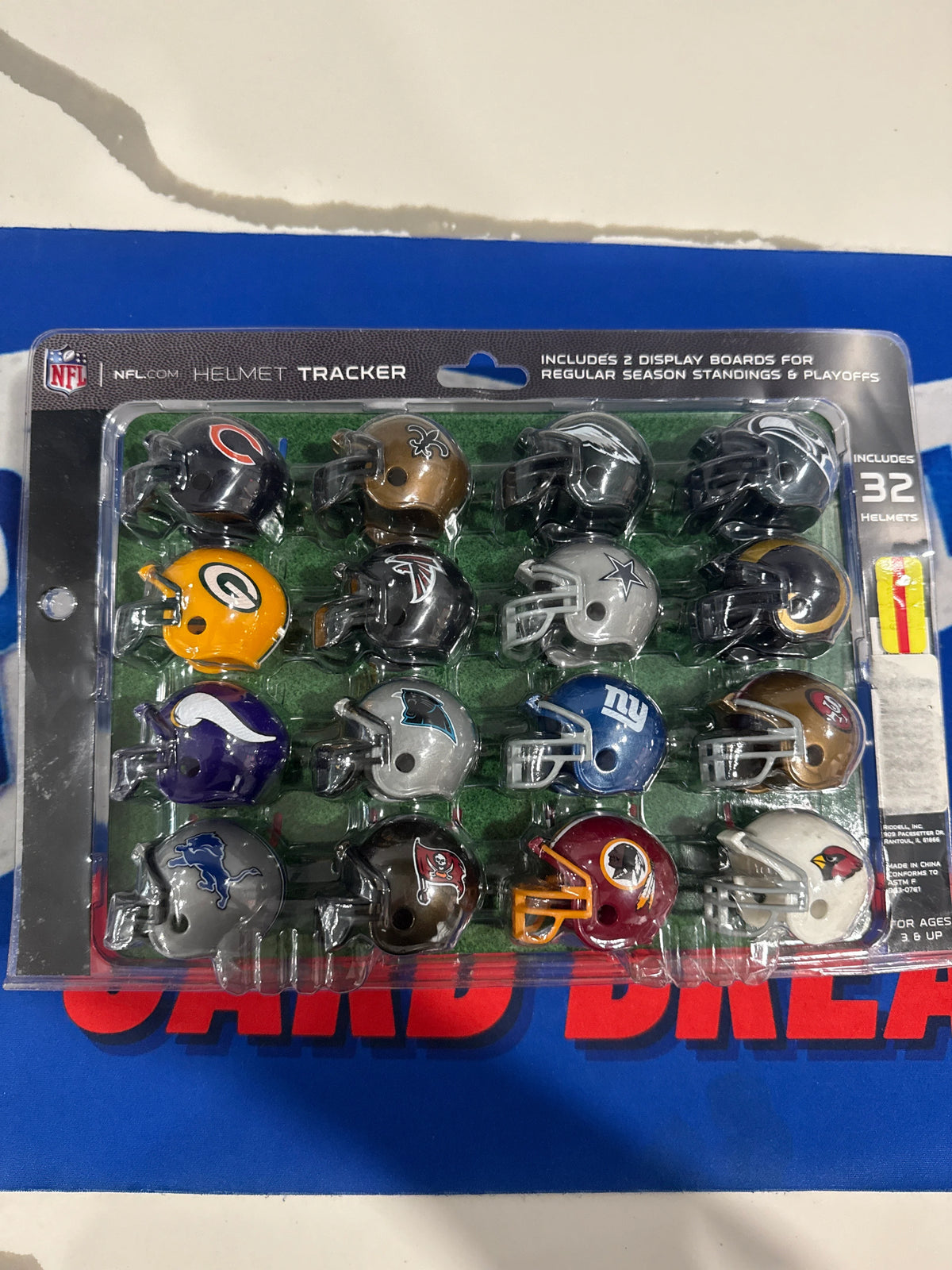 NFL Riddell Helmet Tracker (32 Helmets)