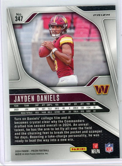 Jayden Daniels 2024 Panini Red White & Blue Prizm RC