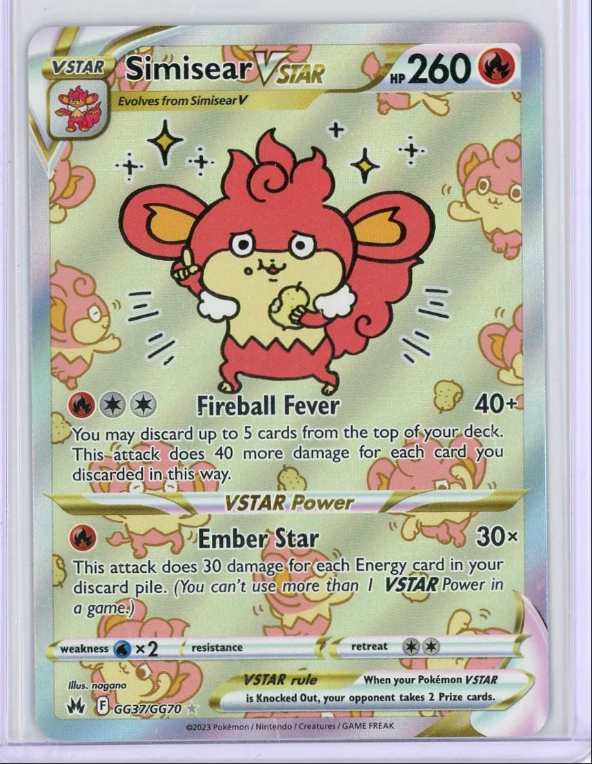 Simisear Vstar Pokémon Crown Zenith Galarian Gallery #GG37/GG70