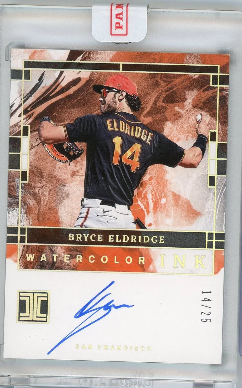 Bryce Eldridge 2024 Panini Impeccable Watercolor Ink Autograph #'d 14/25