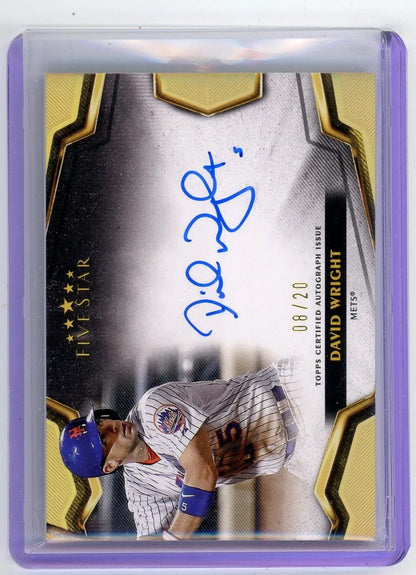 David Wright 2024 Topps Five Star Signatures Auto #'d 08/20