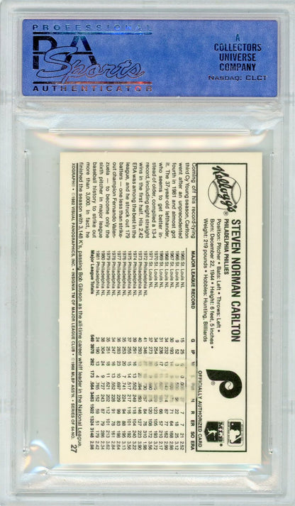 Steve Carlton 1982 Kellogg's #27 PSA 9