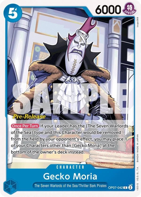Gecko Moria (042) (OP07-042) (500 Years in the Future Pre-Release Cards) (OP07 PRE)