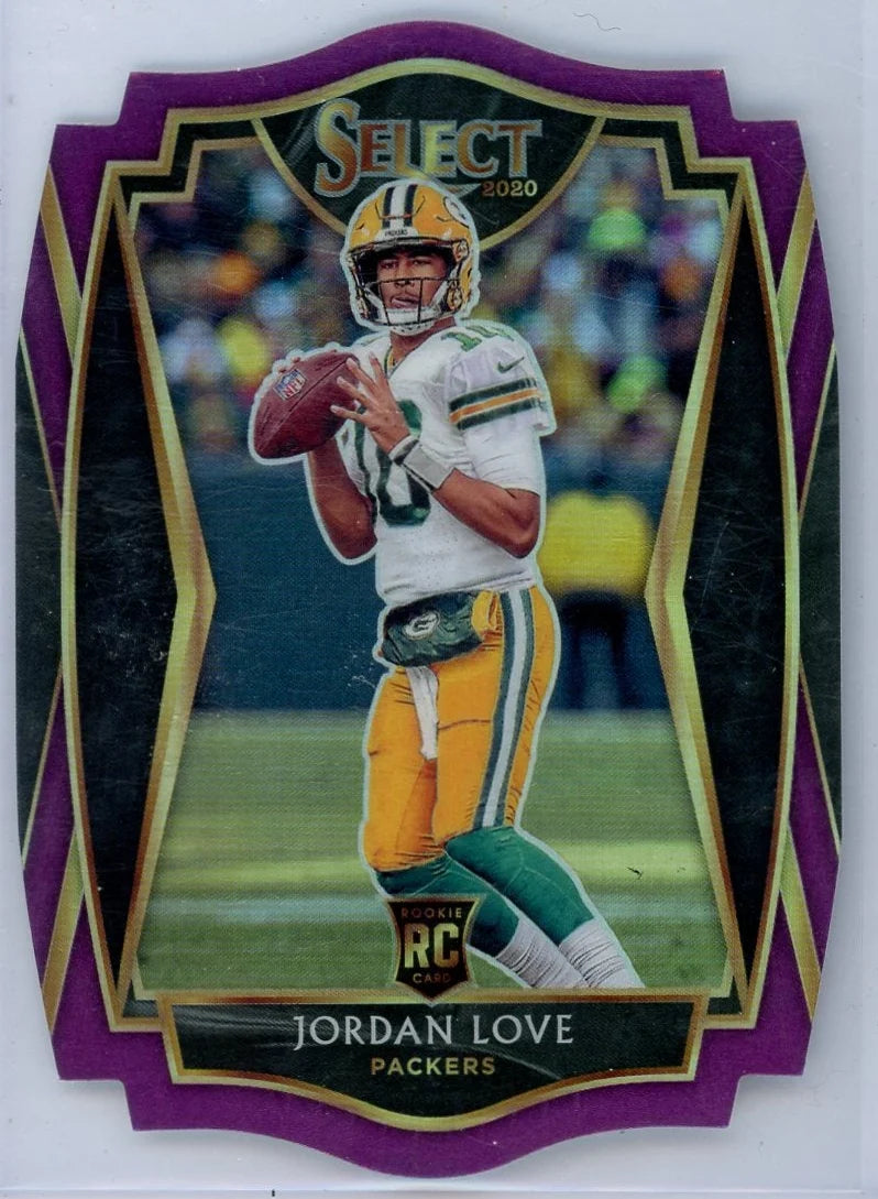 Jordan Love 2020 Panini Select Purple Prizm Die-Cut RC