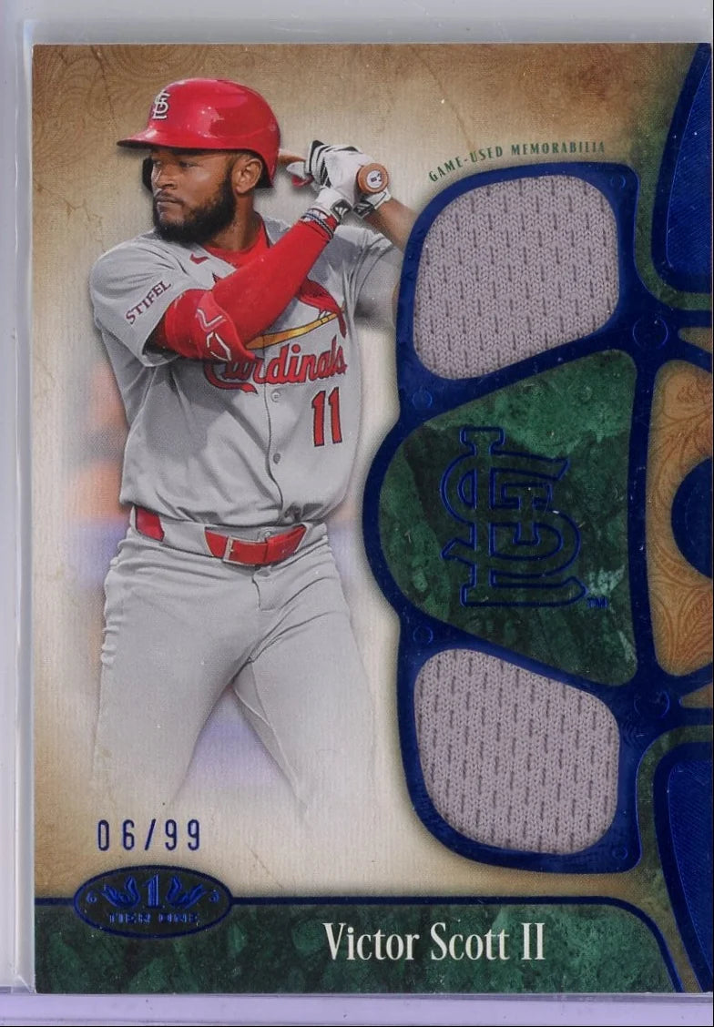Victor Scott II 2026 Topps Tier One Dual Relic #T1R-VS #'d /99 (Copy)