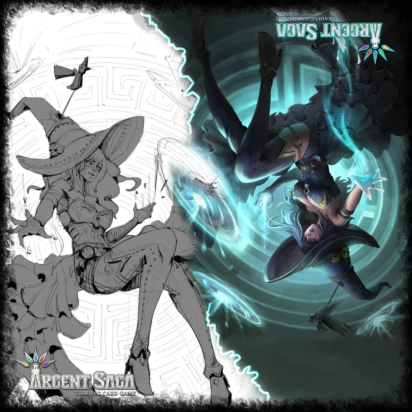 Argent Saga TCG Cloth 2-Player Playmat - Hoenna, Immoral Conjurer