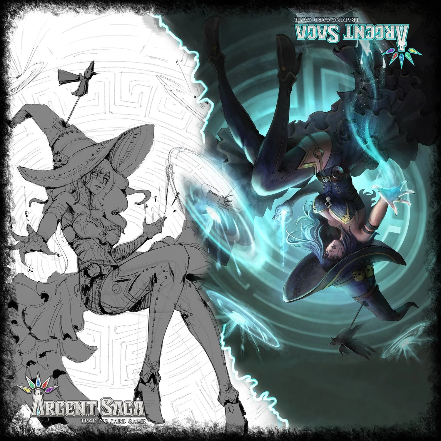 Argent Saga TCG Cloth 2-Player Playmat - Hoenna, Immoral Conjurer