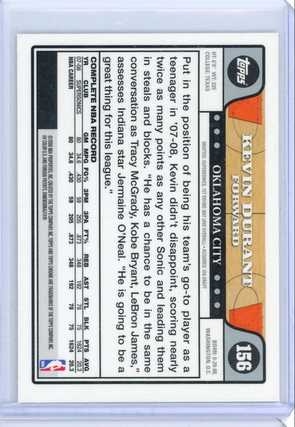 Kevin Durant 2008 Topps Chrome #156
