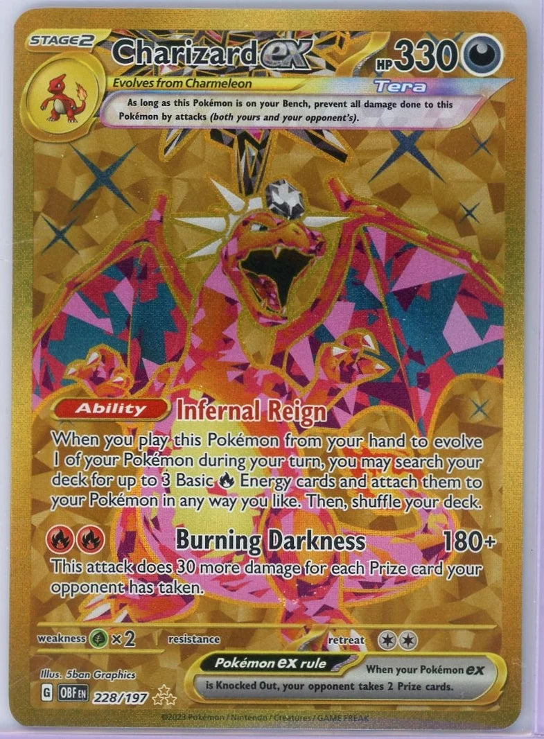 Charizard ex Pokémon Obsidian Flames Hyper Rare #228/197