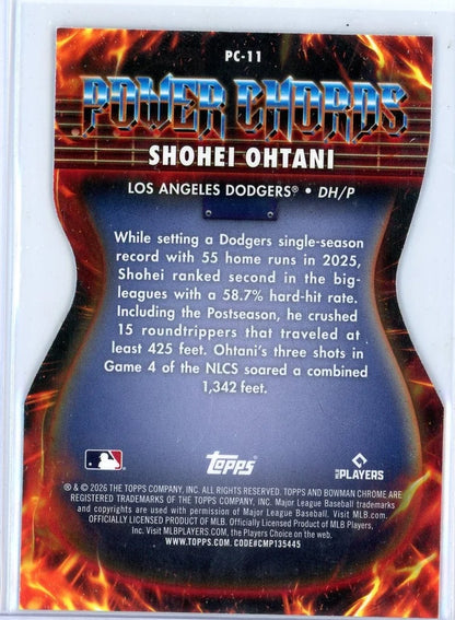 Topps 2026 Bowman Shohei Ohtani Power Chords Die-Cut PC-11