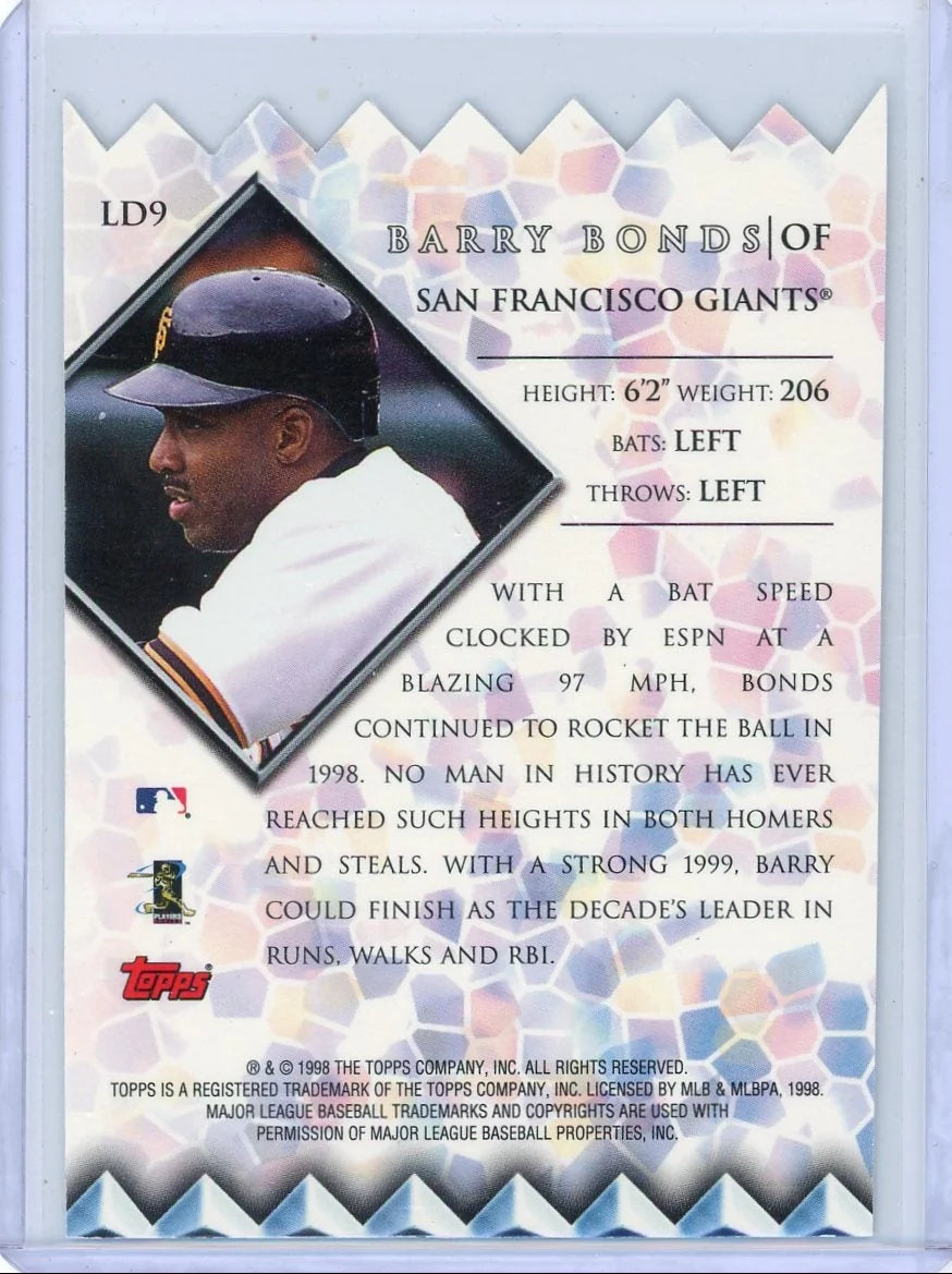 Barry Bonds 1999 Topps Lords of the Diamond