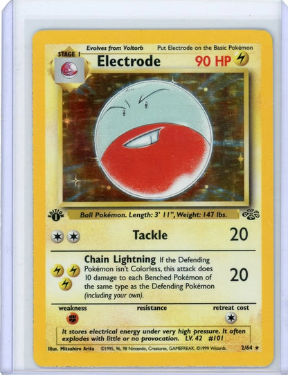 Electrode Pokémon Jungle 1st Edition Holo #2/64