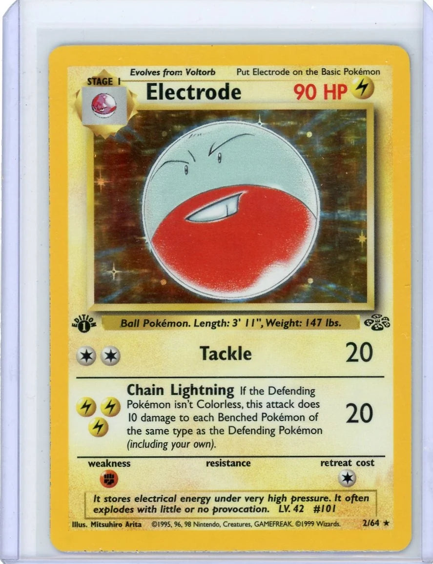 Electrode Pokémon Jungle 1st Edition Holo #2/64