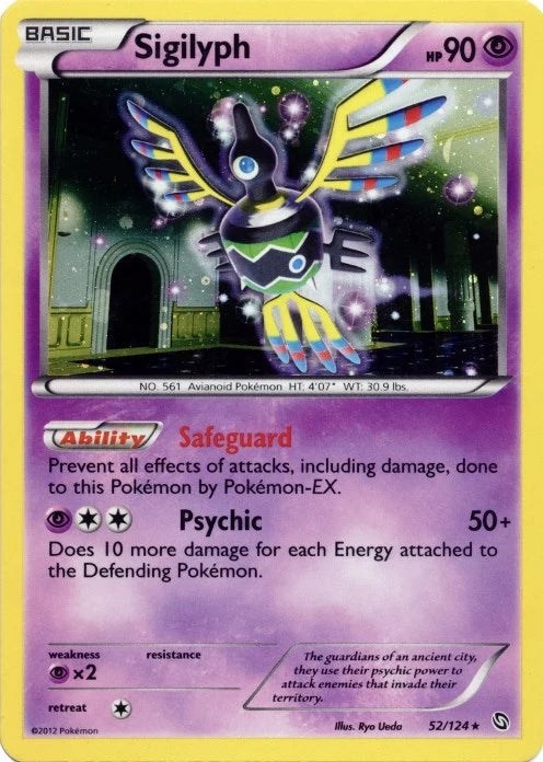 Sigilyph - 52/124 (Cosmos Holo) (052/124) (Blister Exclusives) (BLE)