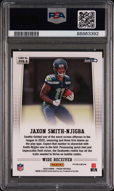 Jaxon Smith-Njigba 2023 Panini Prizm Flashback Rookie No Huddle PSA 10