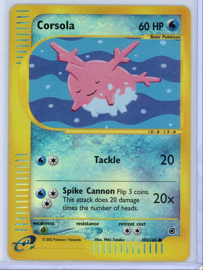 Corsola 2002 Pokémon Expedition reverse holo #102/165 LP