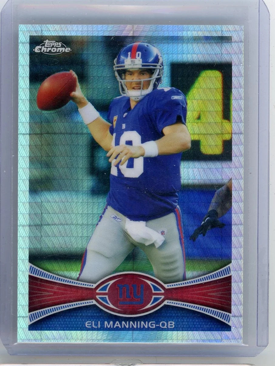 Eli Manning 2012 Topps Chrome prism refractor #'d 074/216
