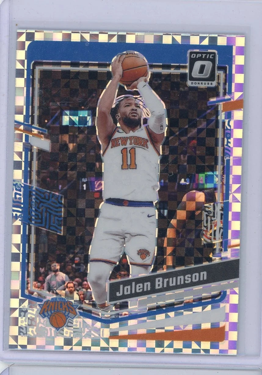 Jalen Brunson 2023-24 Panini Donruss Optic Checkerboard prizm