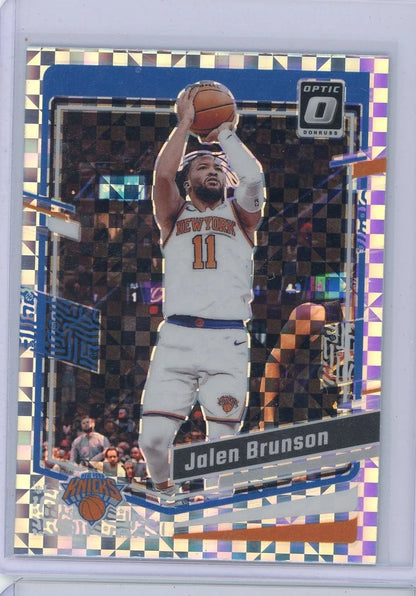 Jalen Brunson 2023-24 Panini Donruss Optic Checkerboard prizm