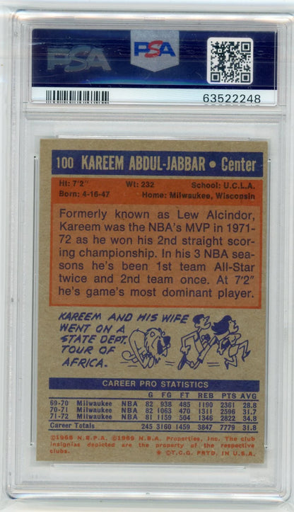 Kareem Abdul-Jabbar 1972 Topps #100 PSA 7